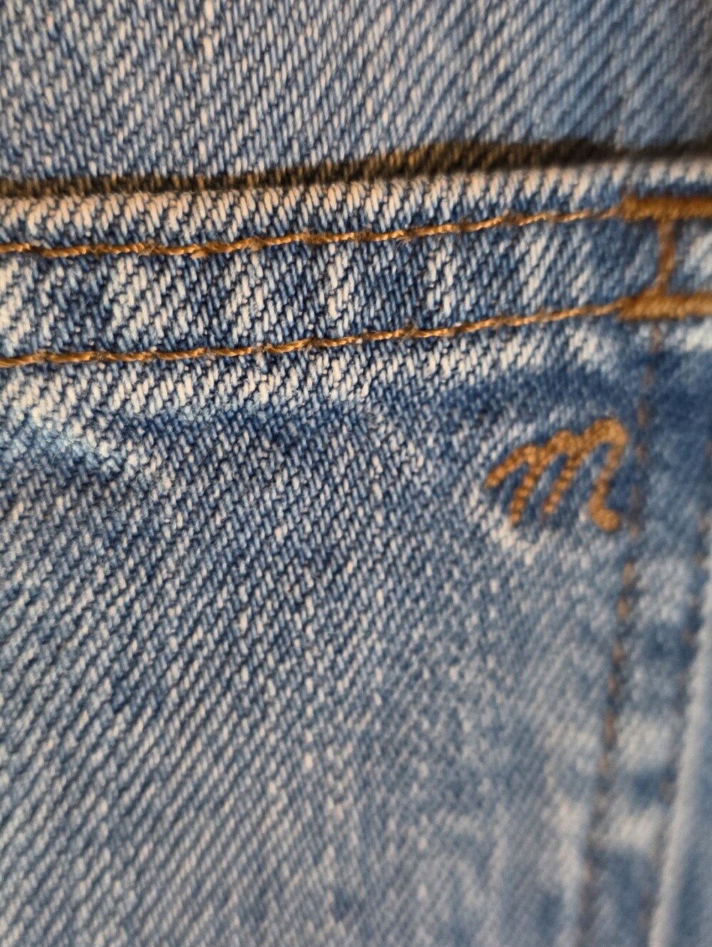 Madewell The Rilee Denim Mini Skirt, Enmore Wash Sz 27 EUC - Picture 4 of 15